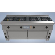 Печка с 4 газови котлона и 2 ел. фурни, Линия 60