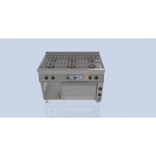 Печка с 6 газови котлона и ел. фурна + ШКАФ, Линия 80, GS_S_M_G120080/EO21