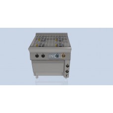 Печка с 4 газови котлона и ел. фурна, Линия 80, GS_S_M0G080080/EO21