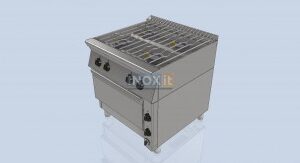 Печка с 4 газови котлона и електрическа фурна GN 2/1 - линия 80